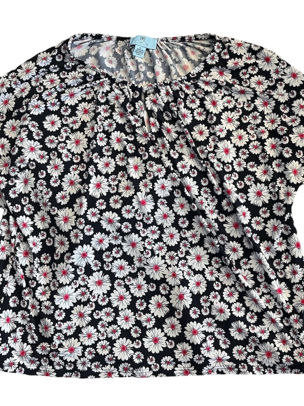 CeCe Women’s Floral Print Ruffle Sleeve Blouse Size Medium